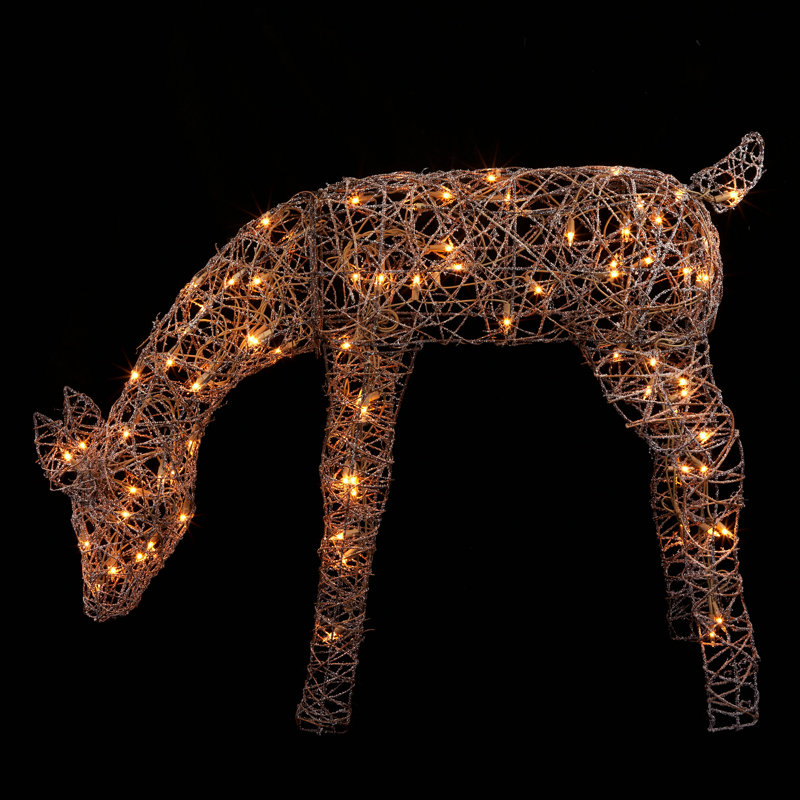 Charlton Home® Herne Outdoor/Indoor Christmas Grazing Reindeer Lighted